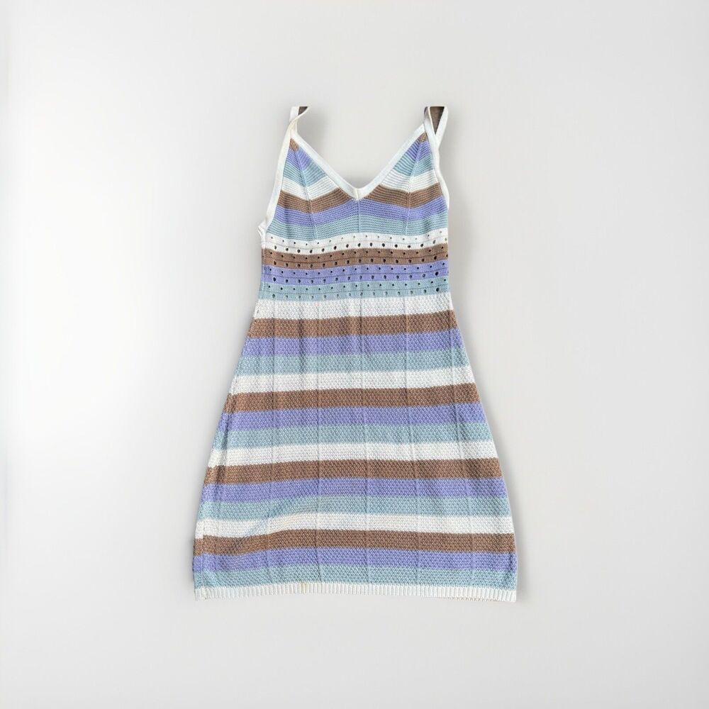 Ultra Flirt Women’s Crochet Sleeveless mini dress Knitted Mini Beach Dress SizeS